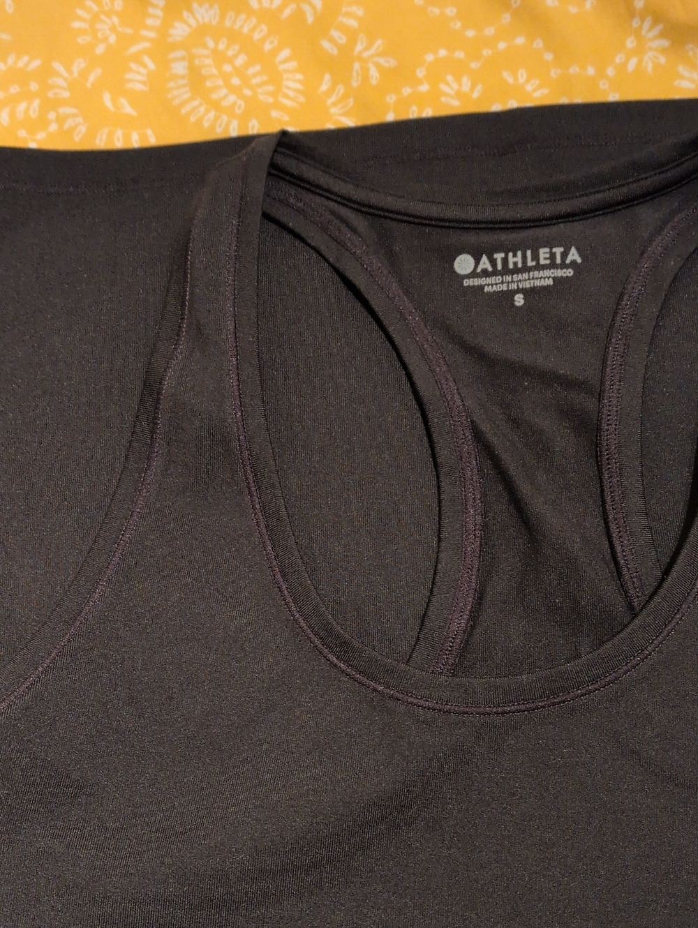 Athleta Black Racerback Sports Tank Top